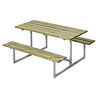 Kinder-Picknicktisch Basic (Natur, 110 x 125 x 57 cm, Ohne Rückenlehne)