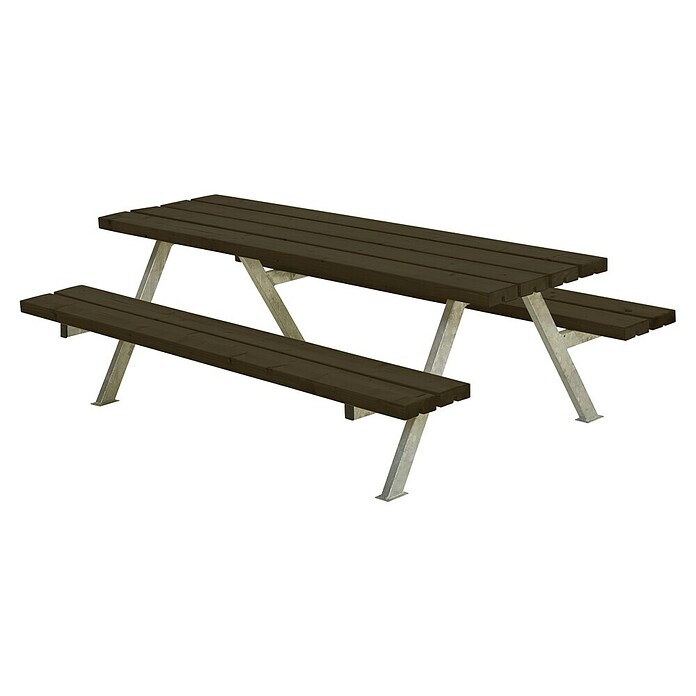 Kinder-Picknicktisch Alpha Junior (Schwarz, Kiefer-Fichte, 177 x 118 x 57 cm) | BAUHAUS
