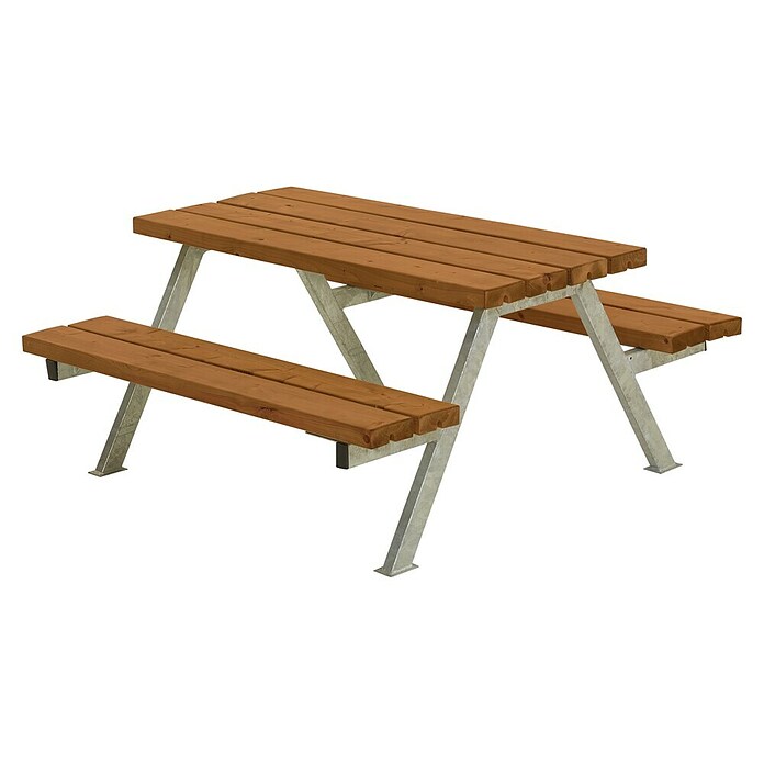Kinder-Picknicktisch Alpha Junior (Teak, 118 x 118 x 57 cm) | BAUHAUS