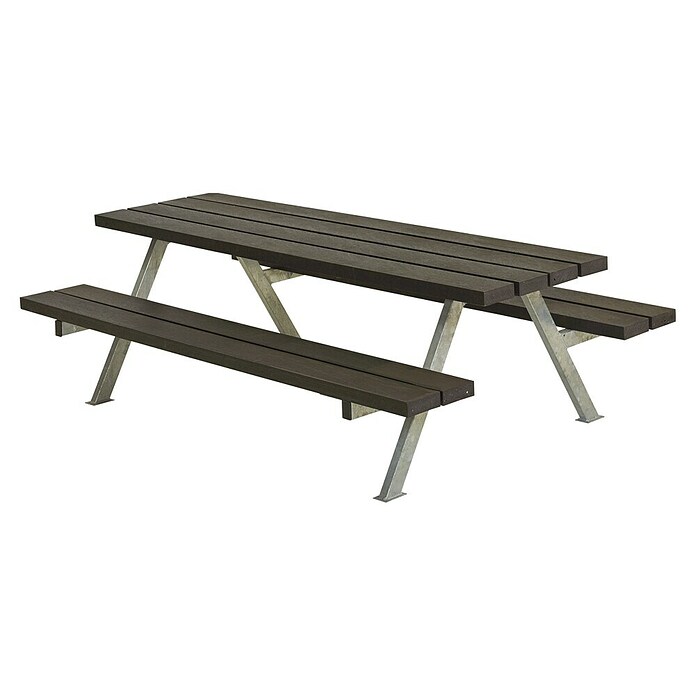 Kinder-Picknicktisch Alpha Junior (L x B x H: 177 x 118 x 57 cm, Holz, Schwarz) | BAUHAUS
