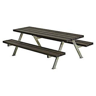 Kinder-Picknicktisch Alpha Junior (L x B x H: 177 x 118 x 57 cm, Holz, Schwarz)