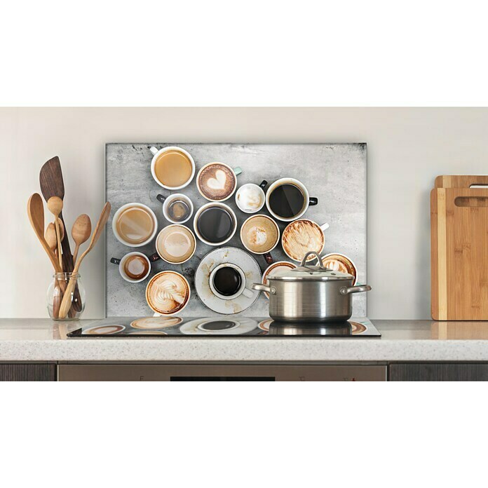 CUCINE Küchenrückwand (Coffee Love, 60 x 40 cm, Stärke: 6 mm, Einscheibensicherheitsglas (ESG))
