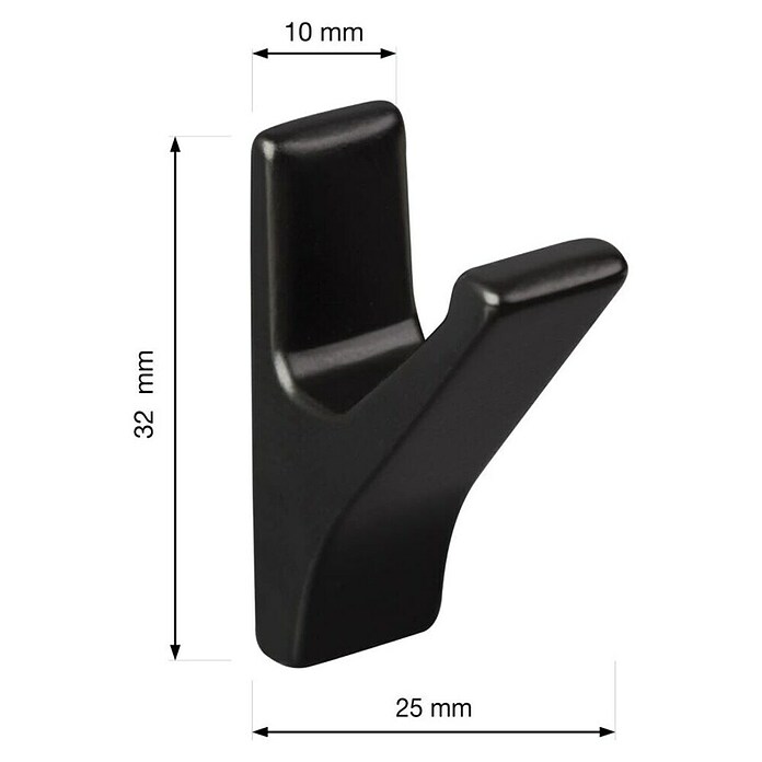 Walteco Garderobna kuka Cubel  (D x Š x V: 32 x 10 x 25 mm) | BAUHAUS