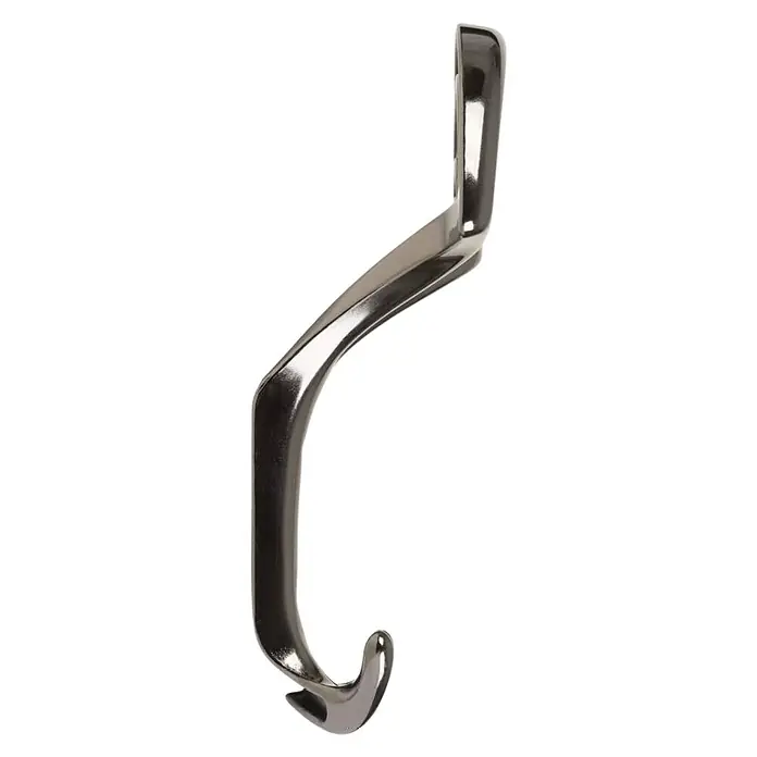Walteco Garderobenhaken Bolero - L x B x H: 145 x 97 x 52 mm, Anzahl Haken: 2 Stk., Vernickelt Schwarz - Dieser Kleiderhaken in polierter Chromausführung bietet eine stilvolle und praktische Lösung für die Aufbewahrung von Jacken und Mänteln.