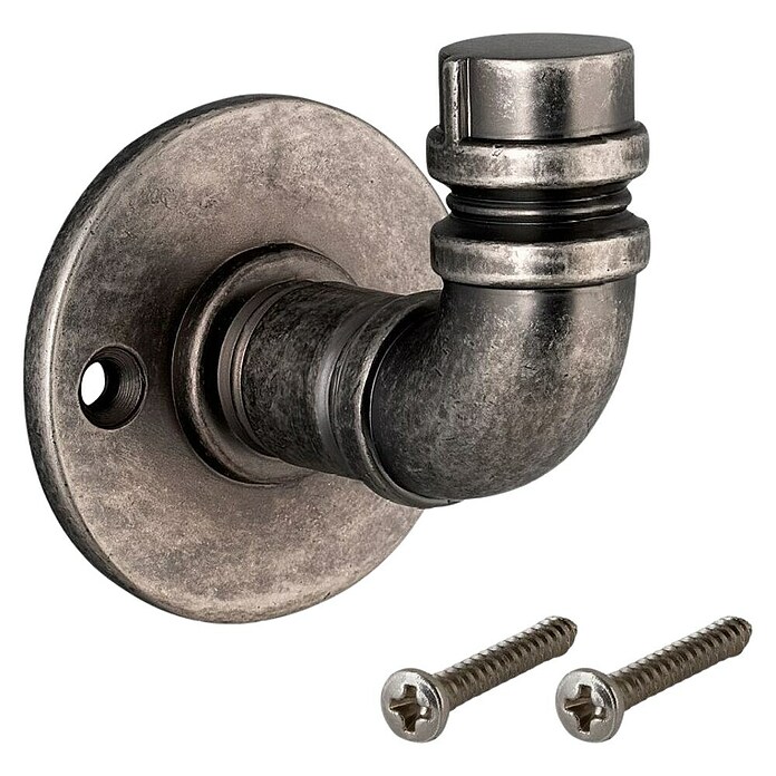 Walteco Garderobna kuka Rustic  (Promjer: 54 mm, Srebrna) | BAUHAUS