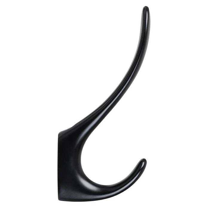 Walteco Garderobna kuka Maxial  (D x Š x V: 123 x 23 x 58 mm, Crna) | BAUHAUS