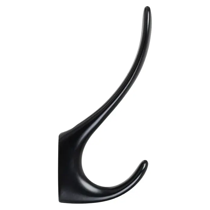 Walteco Garderobenhaken Maxial - L x B x H: 123 x 23 x 58 mm, Anzahl Haken: 2 Stk., Schwarz - Elegante schwarze Wandgarderobe. Der Kleiderhaken aus Metall ist ein stilvolles und praktisches Accessoire für jeden Raum.