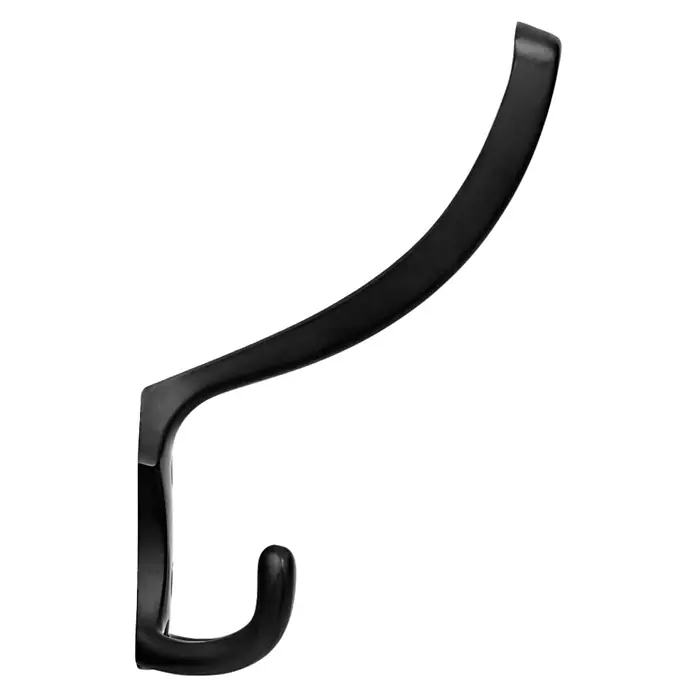 Walteco Garderobenhaken Romana I - L x B x H: 125 x 77 x 75 mm, Anzahl Haken: 3 Stk., Mattschwarz - Aufnahme eines schwarzen Kleiderhakens. Ideal zum Aufhängen von Jacken und Mänteln. Das moderne Design passt in jeden Raum.