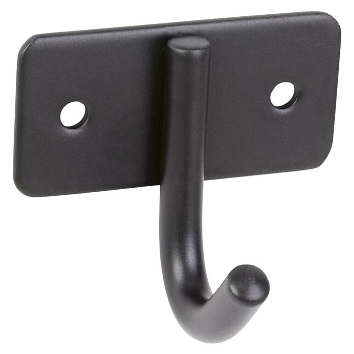 Walteco Garderobna kuka  (D x Š x V: 53 x 60 x 44 mm, Crna) | BAUHAUS
