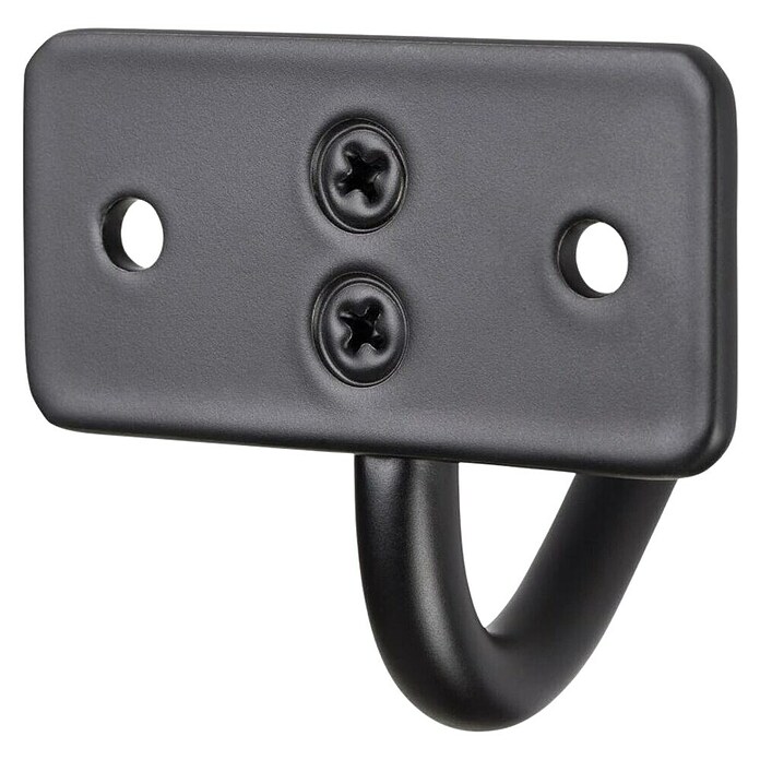 Walteco Garderobna kuka  (D x Š x V: 53 x 60 x 44 mm, Crna) | BAUHAUS