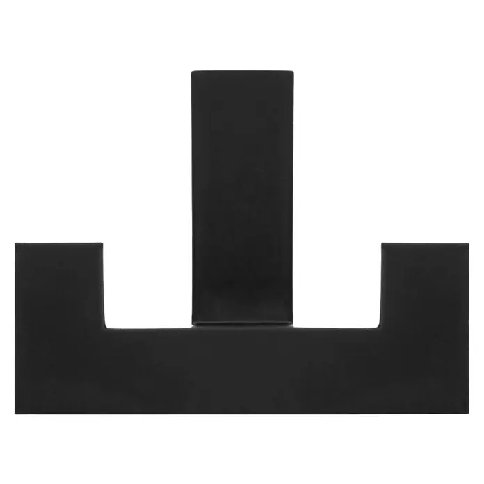 Walteco Garderobenhaken Regen I - L x B x H: 52 x 40 x 40 mm, Anzahl Haken: 2 Stk. - Schwarze Metallbeschläge in U-Form für Möbel oder Architekturprojekte. Robust und modern gestaltet.