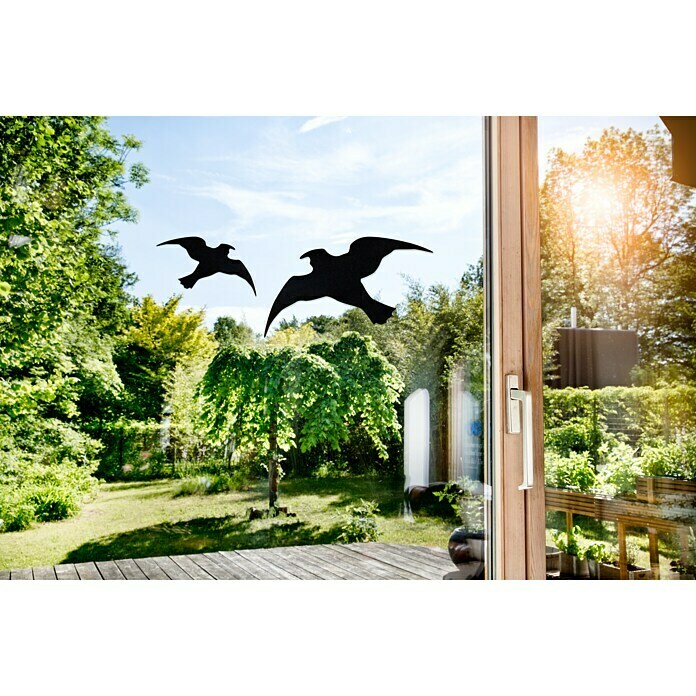 Windhager Fensteraufkleber VogelsilhouettenSchwarz Use Shot