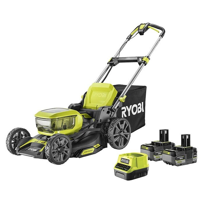 Ryobi ONE+ AkkuRasenmäher RY18LMX46A250 (18 V, 2 Akkus, 5 Ah