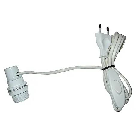 Electraline  Portalámparas de cuerda con interruptor