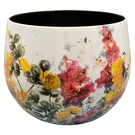 Ter Steege  Übertopf rund Floral White