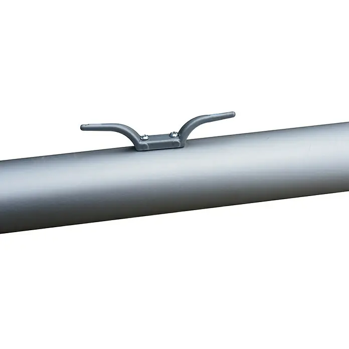 Fahnenmast - Höhe: 6,2 m, Aluminium - Detailaufnahme eines grauen Lenkeraufsatzes an einem Rohr, ideal für Fahrradmodifikationen und Komfortsteigerung.