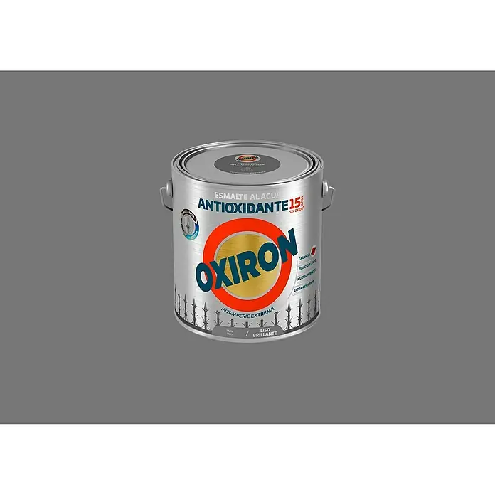 Oxiron Esmalte para metal Antioxidante Eco - Plateado, 2,5 l, Brillante - Bote de esmalte al agua antioxidante Oxiron 15, un producto para protección extrema contra la intemperie, garantiza un uso directo y versátil.