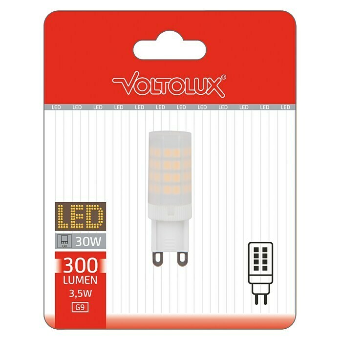 Voltolux Bombilla LED (3,5 W, G9, Color de luz: Blanco cálido, No regulable, Capsular)