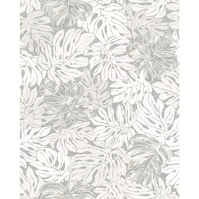 Marburg Casual Vliestapete (Grau/Beige, Floral, 10,05 x 0,53 m)