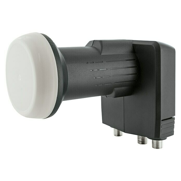 Schwaiger Quad LNB Unicable4-fach, 40 mm, Anthrazit Front View