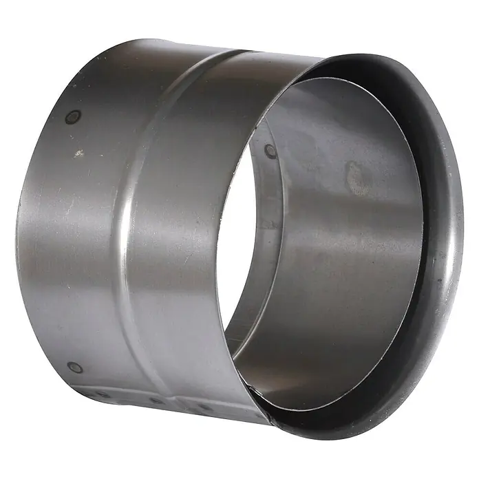 Firefix Doppelwandfutter - Durchmesser: 150 mm, Unlackiert, Silbergrau - Metallrohrverbinder für die einfache Installation von Lüftungsrohren. Ein robustes und langlebiges Zubehör für Ihr HLK-System.