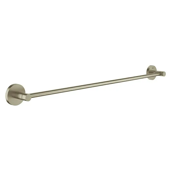 Grohe Essentials Badetuchhalter - Breite: 65,4 cm, Nickel, Matt - Moderne Handtuchstange in gebürstetem Nickel-Finish. Elegantes Design für Badezimmer, ideal zum Aufhängen von Handtüchern.