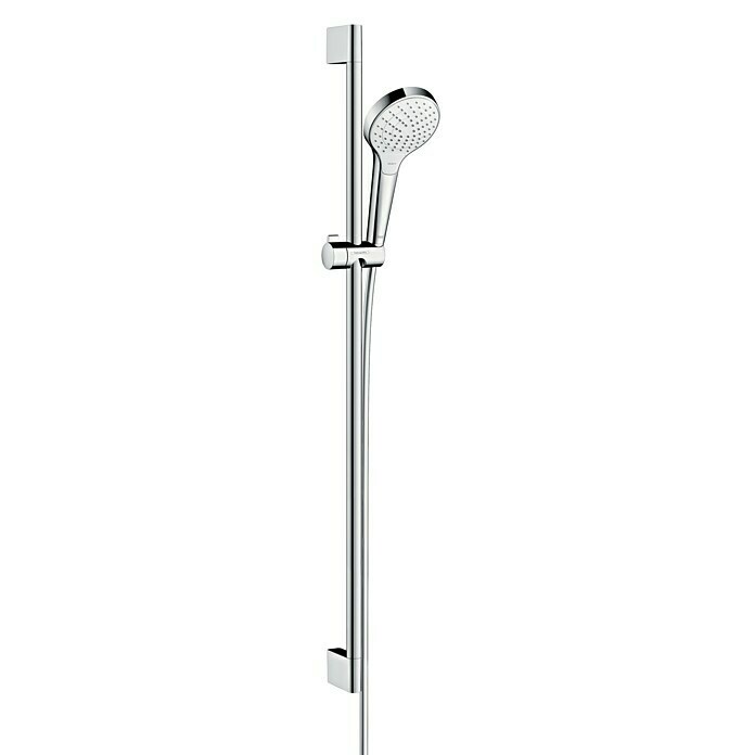 Hansgrohe Brausegarnitur Croma Select S VarioLochabstand: 91,5 cm, Art Strahl: Rain, IntenseRain, TurboRain, Chrom/Weiß Front View