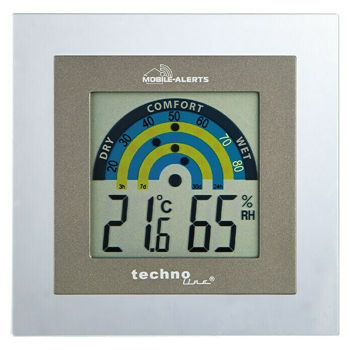 Technoline Klimamesser MA10230 (Display, Batteriebetrieben, Grau, 1,6 x 9,8 x 10 cm)