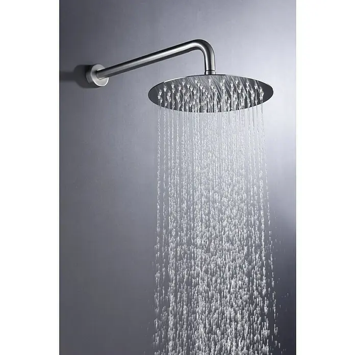 Imex Moscú Sistema de ducha empotrado - Acero inoxidable - Cabezal de ducha moderno con un gran diámetro y un chorro de agua. El diseño asegura una experiencia de ducha lujosa.
