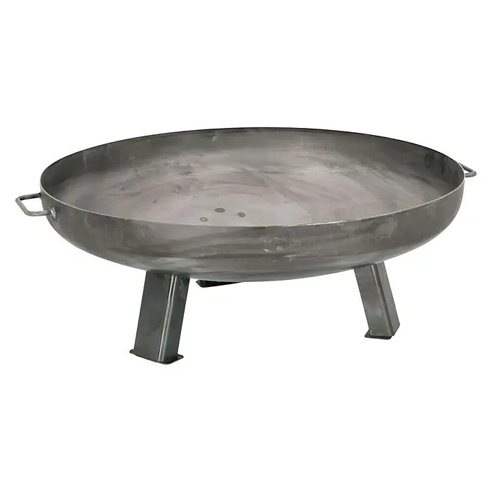 Feuerschale - Durchmesser: 80 cm, Eisen - Feuerschale aus Metall mit drei Beinen.
