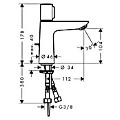 Hansgrohe Talis Select Waschtischarmatur E 110 (Chrom, Glänzend)