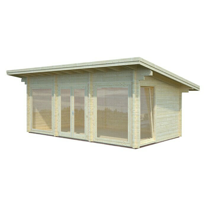 Palmako Gartenhaus Heidi (Außenmaß inkl. Dachüberstand (B x T): 748 x 483 cm, Holz, Natur)