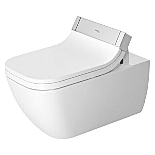Duravit Happy D.2 Wand-WC Typ 2 (Spülrandlos, Mit antibakterieller Glasur, Spülform: Tief, WC Abgang: Waagerecht, Weiß)