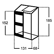 Juliana Wandgewächshaus Altan 2  (Blankglas, Glasstärke: 3 mm, Silbergrau)