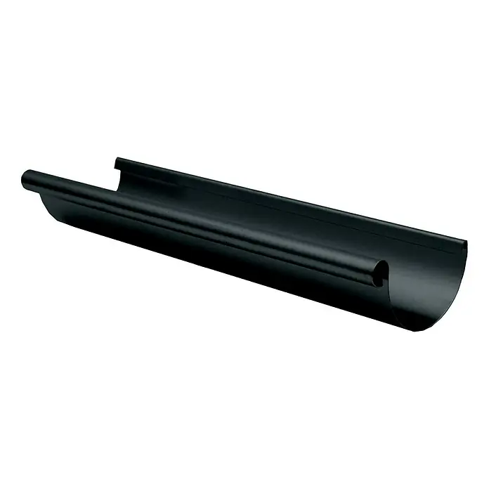 Sarei Dachrinne - Nennweite: 100 mm, Länge: 200 cm, Aluminium, Anthrazit - Abgebildete ist eine Dachrinne, die entwickelt wurde, um Regenwasser abzuleiten und Gebäudeschäden zu minimieren.