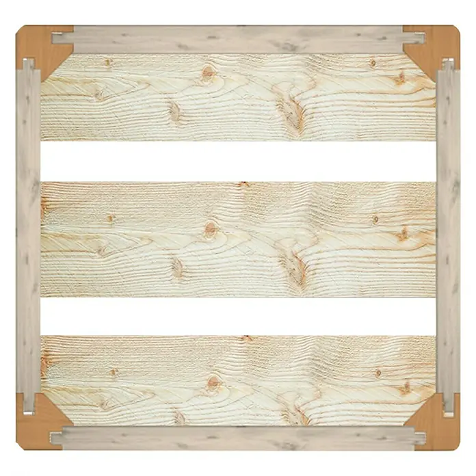 HolzZollhaus Holzkiste B 1/8 - 17,5 x 18 x 16 cm, Natur - Holzkiste mit drei Holzplatten und Eckverbindungen, ideal für Lagerung oder Transport.