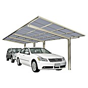 Ximax Carport LINEA Tandem 60 (9,8 x 2,7 m, Einfahrtshöhe: 2,2 m, Edelstahloptik, Schneelast: 75 kg/m²)