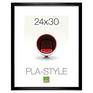 Marco de plástico Pla-Style (24 x 30 cm, Negro)