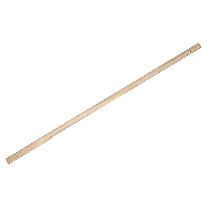Gardol Hackenstiel - 135 cm, Esche - Abgebildeter Gartengeräte-Holzstiel mit Loch zum Aufhängen. Ideal für verschiedene Gartenwerkzeuge zur bequemen Nutzung und Aufbewahrung.