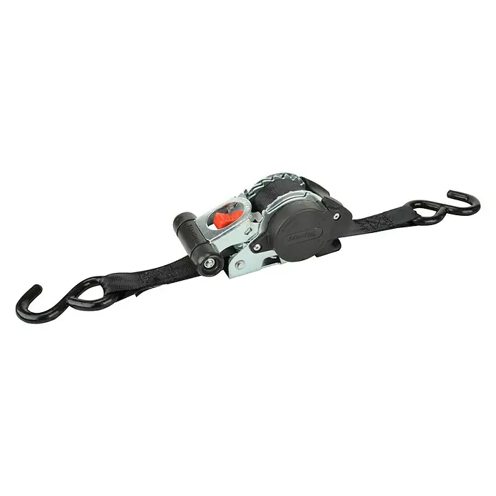 MasterLock Zurrgurt - 3 m x 25 mm, Zurrkraft: 250 kg, Weitere Eigenschaften: Selbstaufrollend - Spanngurt mit Ratschenverschluss und Hakenenden zur Ladungssicherung. Ideal für den sicheren Transport von Gütern aller Art.