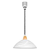 Eglo Okrogla viseča svetilka Lord 2 z leseno rozeto  (Premer: 360 mm, Višina: 110 cm, Bele barve, srebrne barve, nikelj mat barve, rjave barve) | 3015 - Pendelleuchte Wohnraum | CACA - Pendelleuchte Wohnraum | CAC - Indoorleuchten | CA - Beleuchtung | C - Elektro | BAUHAUS