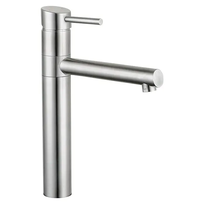 Camargue Spültischarmatur Burgos - Edelstahl, Matt - Moderne Armatur in Chromoptik mit schlankem Design. Ideal für jedes Badezimmer mit einem Hauch von Eleganz und Funktionalität.