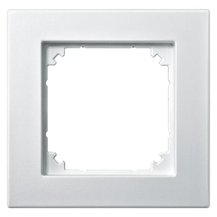 Merten M-Plan Abdeckrahmen 515119 - Polarweiß glänzend, 1-fach, Kunststoff - Weiße quadratische Abdeckung für eine Steckdose oder einen Schalter, geeignet für die meisten modernen Innenräume.