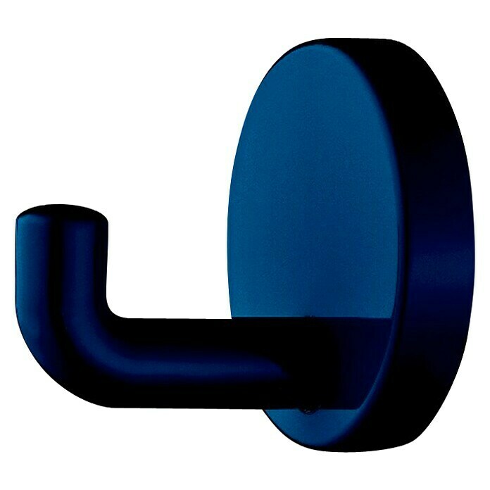 Garderobenhaken (Ø x L: 40 x 30 mm, Polyamid, Wandmontage, Blau)