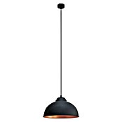 Eglo Lámpara colgante redonda (1 luz, Potencia máx.: 60 W, E27, Negro/Cobre)