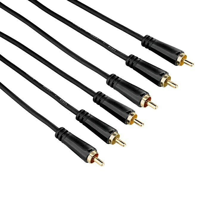 Hama Audio-Kabel6 x Cinch-Stecker, Vergoldete Kontakte, 1,5 m Front View