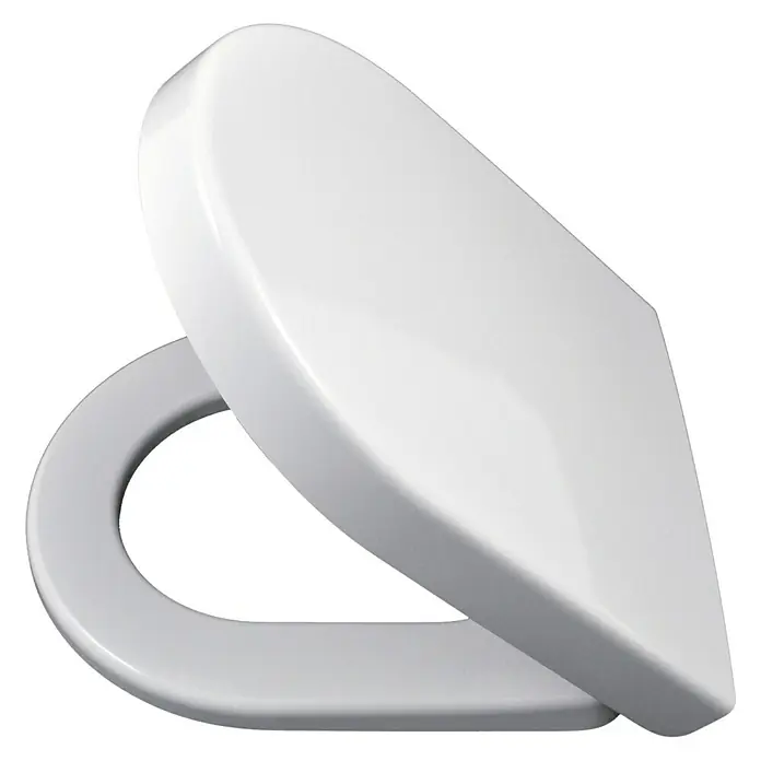 Villeroy & Boch Subway 2.0 Tapa de WC Subway 2.0 - Duroplast, Blanco, Con caída amortiguada - En la imagen se muestra un asiento de inodoro blanco con tapa, moderno y limpio. Perfecto para cualquier baño.