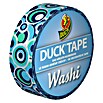 Duck Tape Kreativklebeband Washi (Retro Blue, 10 m x 15 mm)