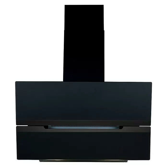 PKM Schräghaube S50-90ABP - Breite: 89,5 cm, Max. Gebläseleistung Abluftbetrieb: 580,5 m³/h, Schwarz - Moderne schwarze Küchenabzugshaube mit eleganter, flacher Front.