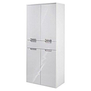 Schildmeyer Sunny Hochschrank (65 x 35 x 159 cm, Weiß glänzend)